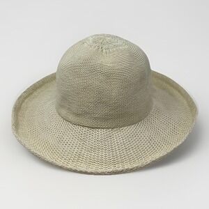Wallaroo Victoria Sun Hat Womens Cream Wide Brim Packable Beach Travel Summer